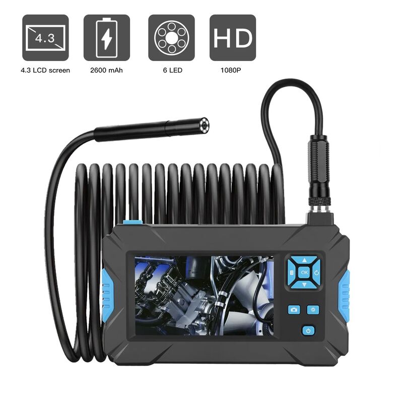 P30 Industrial Endoscope Borescope with 5.5mm Camera Probe 1080P HD Video and IP67 Waterproof for Car Inspection