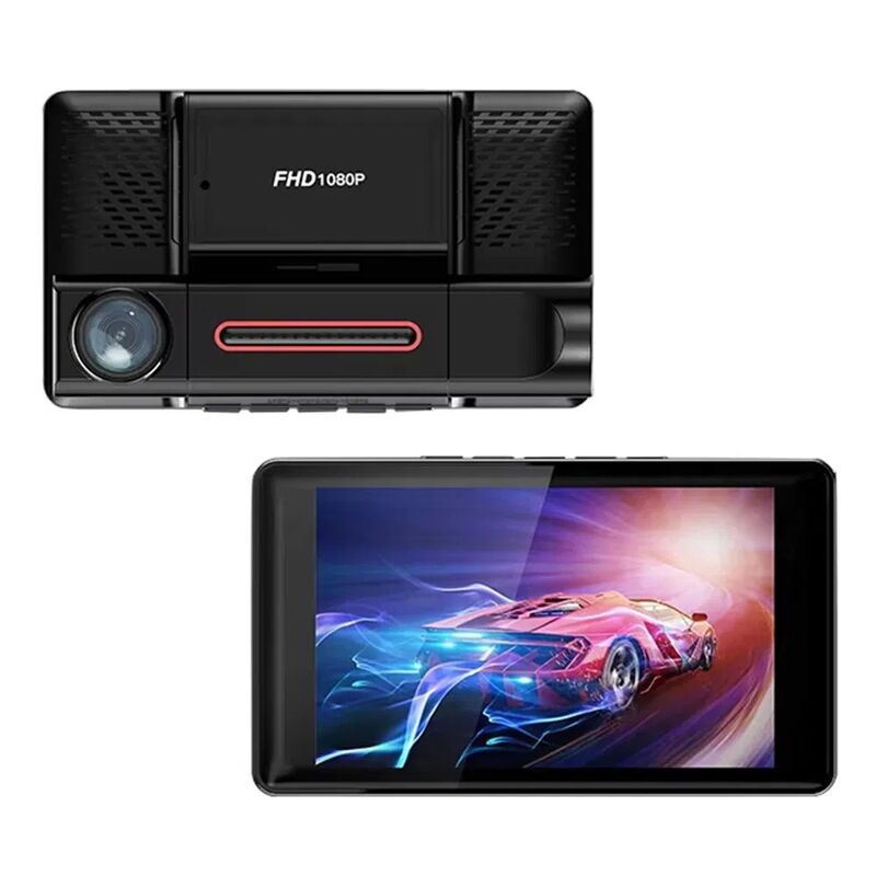 Triple Lnes Dash Cam with 4 Inch IPS Screen 1080P Front and Rear Recording and 170 Degree Viewing Angle