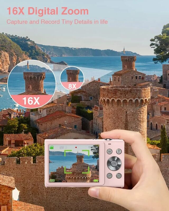 DC402-AF 4K HD Video 48MP Resolution 16X Digital Zoom Vlogging Camera for Kids and Teens