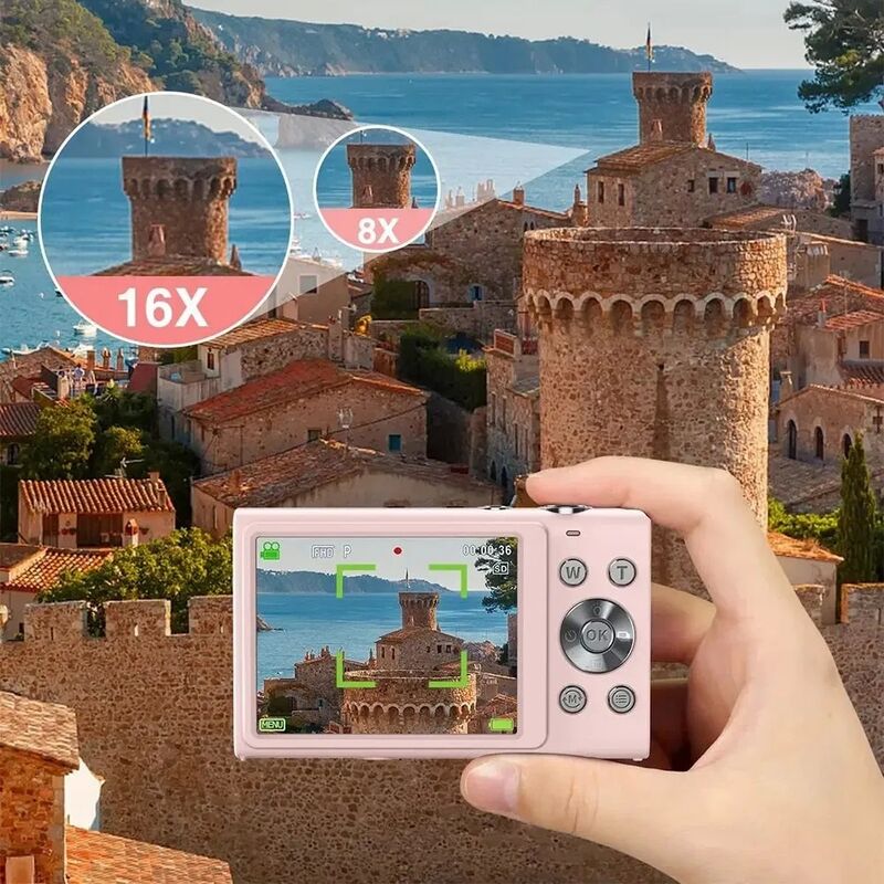 DC402-AF 4K HD Video 48MP Resolution 16X Digital Zoom Vlogging Camera for Kids and Teens