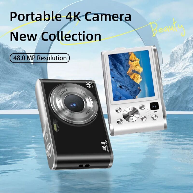 DC306L-AF Dual-Lens Digital Camera with 16X Zoom Auto Focus and 4K HD Video for Vlogging