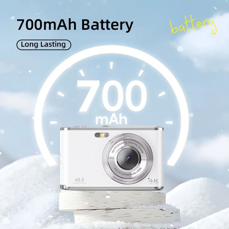 DC306L-AF Dual-Lens Digital Camera with 16X Digital Zoom 4K HD Video and Auto Focus for Vlogging