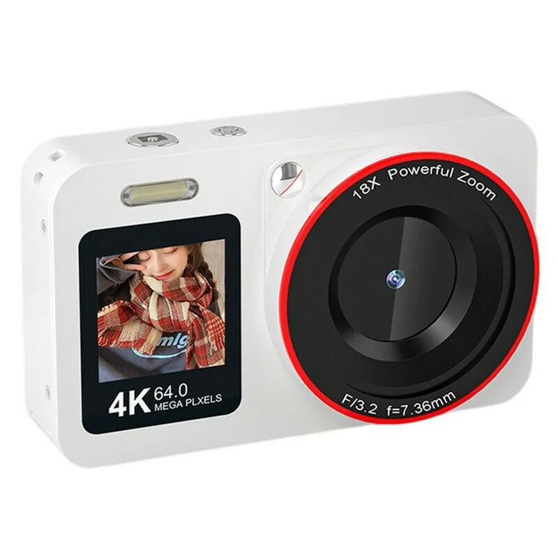 CV01 Digital Camera with 4K Ultra HD 64MP Resolution and Dual Screen Design for Photo Video Recording