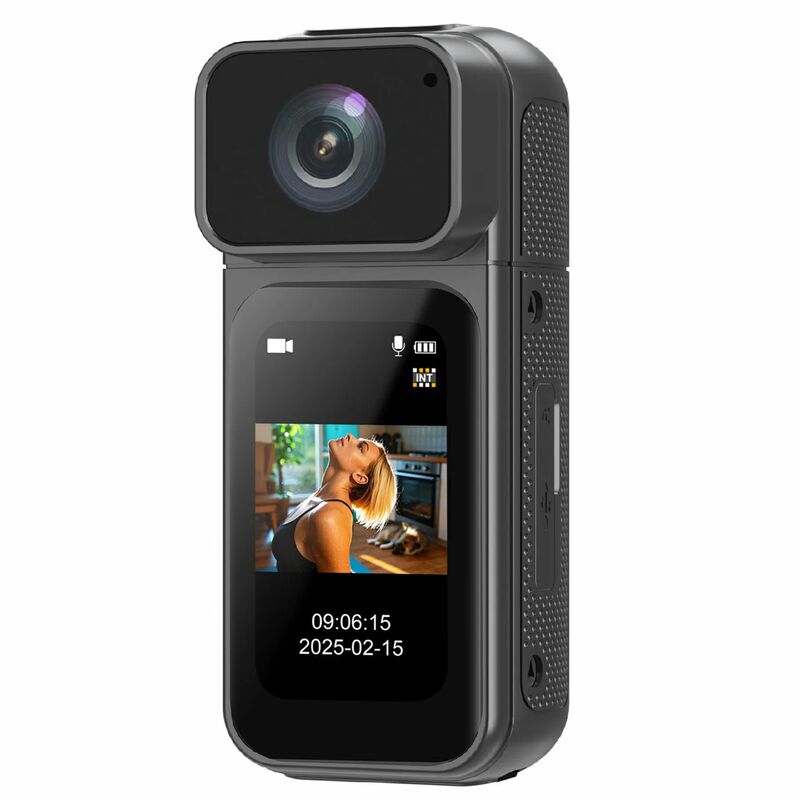 S80 Thumb Camera with 2.7K Ultra HD 180 Degree Rotatable Lens and 1.47 Inch IPS Screen WiFi Action Camera