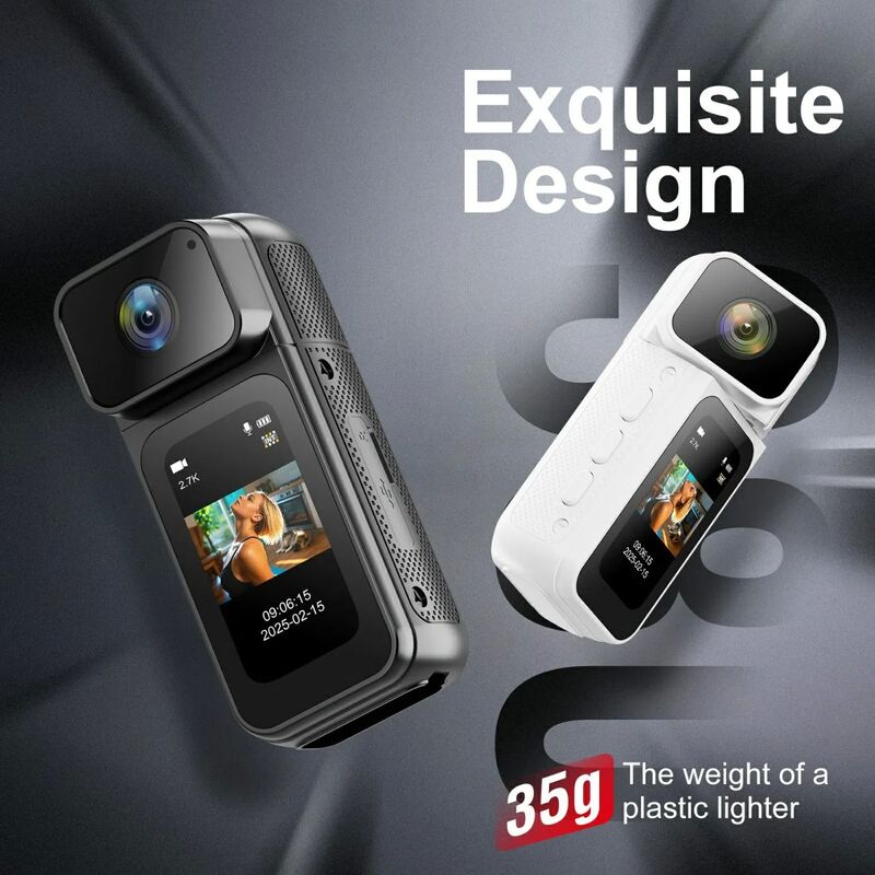 S80 Thumb Camera 2.7K Ultra HD with 180 Degree Rotatable Lens and 1.47 Inch IPS Screen WiFi Action Camera