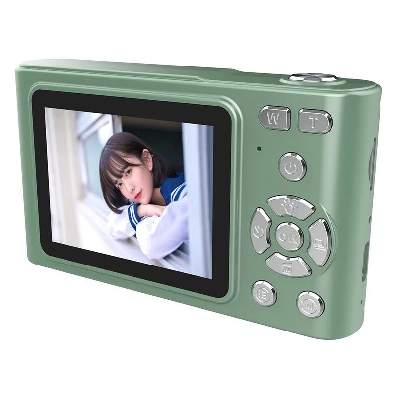 H15 Digital Camera with 2.4-inch IPS Screen for 1080P HD Video and 16X Digital Zoom - Green