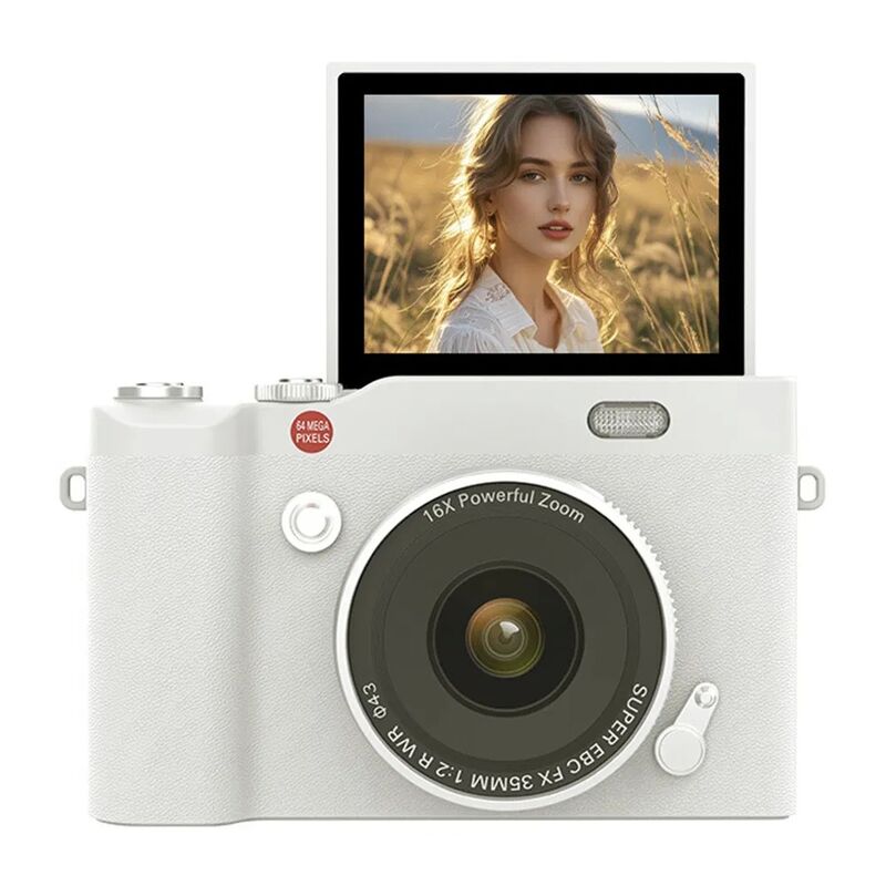 Y02 2.4-inch Flip Screen Digital Camera with 68MP Interpolated Resolution and 850mAh Rechargeable Battery
