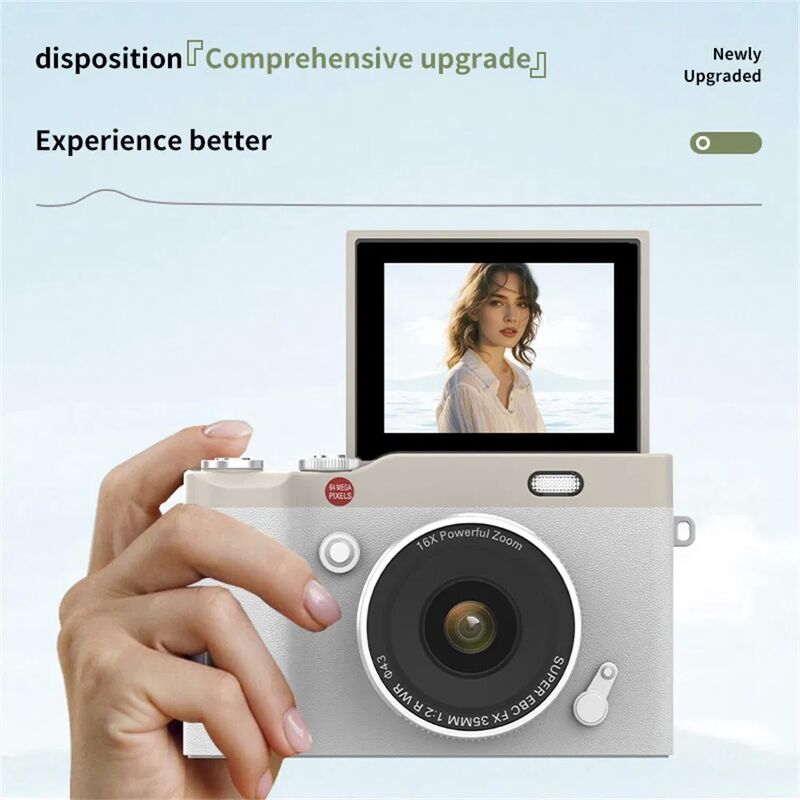 Y02 2.4-inch Flip Screen Digital Camera with 68MP Interpolated Resolution and 850mAh Rechargeable Battery