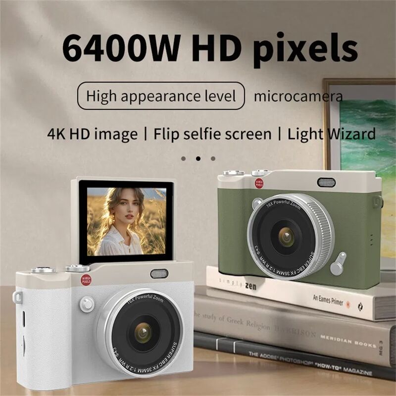 Y02 2.4-inch Flip Screen Digital Camera with 68MP Interpolated Resolution and 850mAh Rechargeable Battery