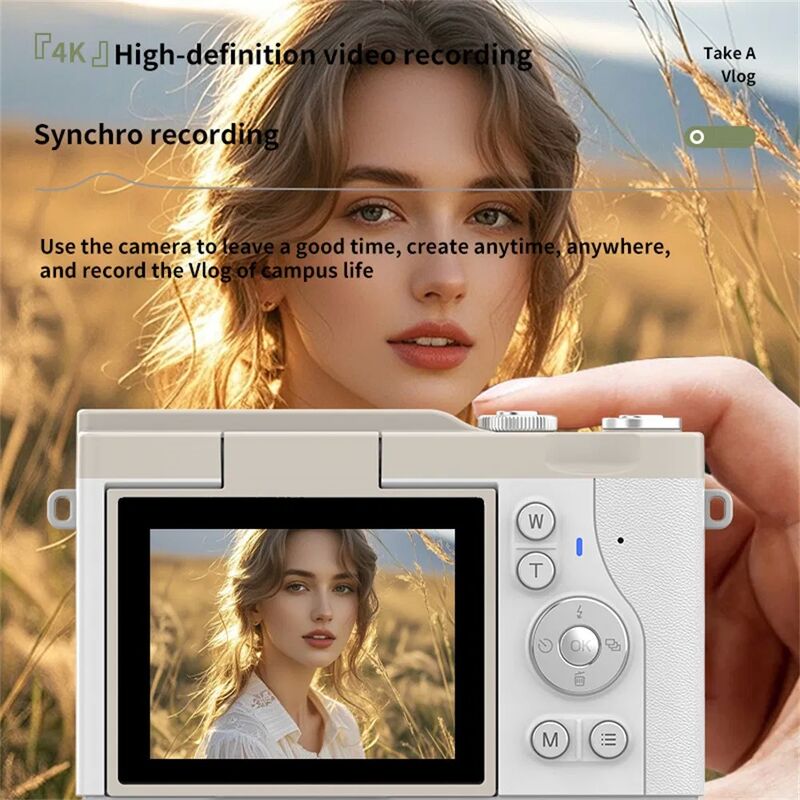Y02 2.4-inch Flip Screen Digital Camera with 68MP Interpolated Resolution and 850mAh Rechargeable Battery