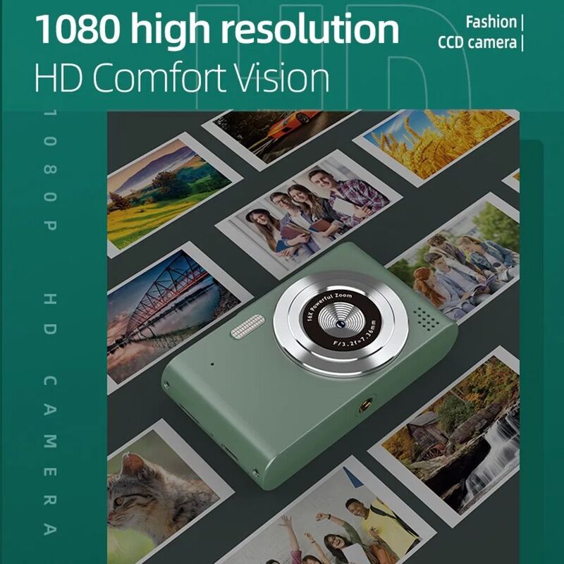 H15 2.4-inch IPS Screen Digital Camera with 1080P HD Resolution and 16X Digital Zoom - Gold