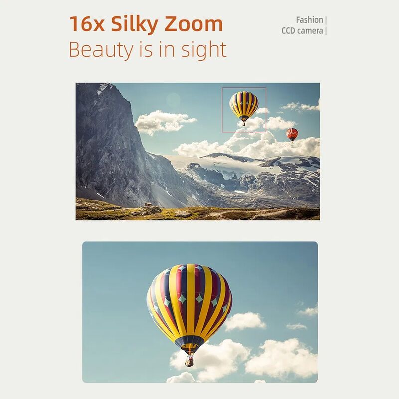 H15 2.4-inch IPS Screen Digital Camera with 1080P HD Resolution and 16X Digital Zoom for HD Photo Video Recording