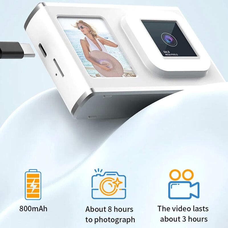 Y23 2.4 Inch HD Screen Dual Lens CCD Digital Camera with 32G TF Card - Pink