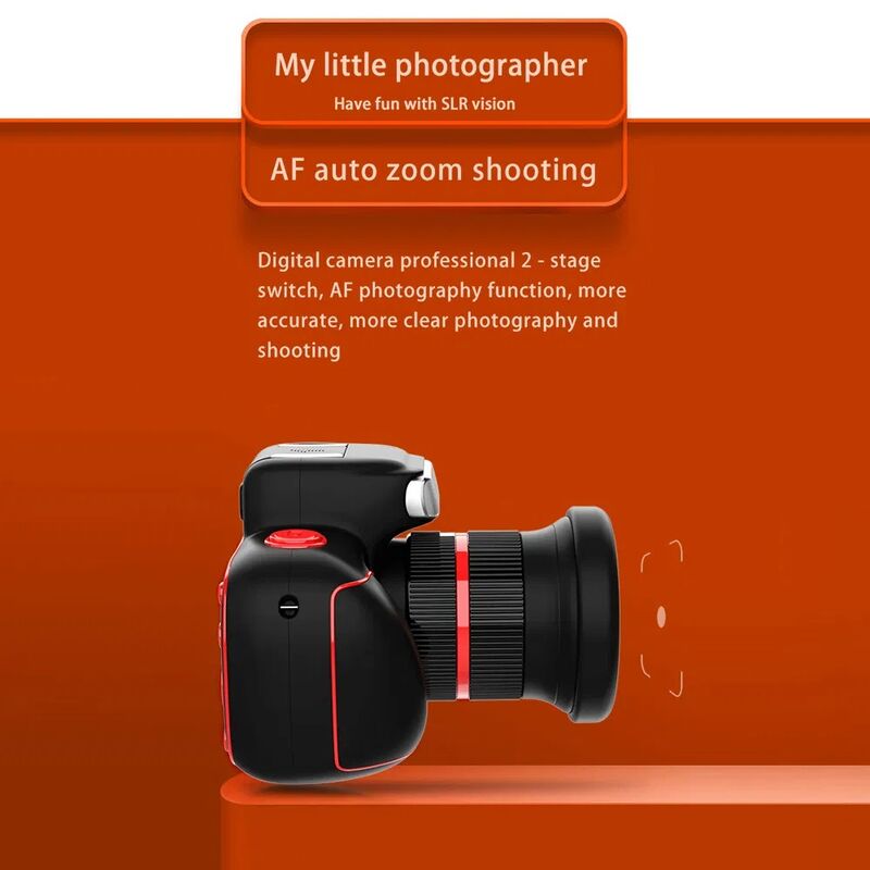 D6PRO 2.4 Inch Dual Lens Digital Camera with 4K Video Recording 4X Digital Zoom and 1200mAh Battery