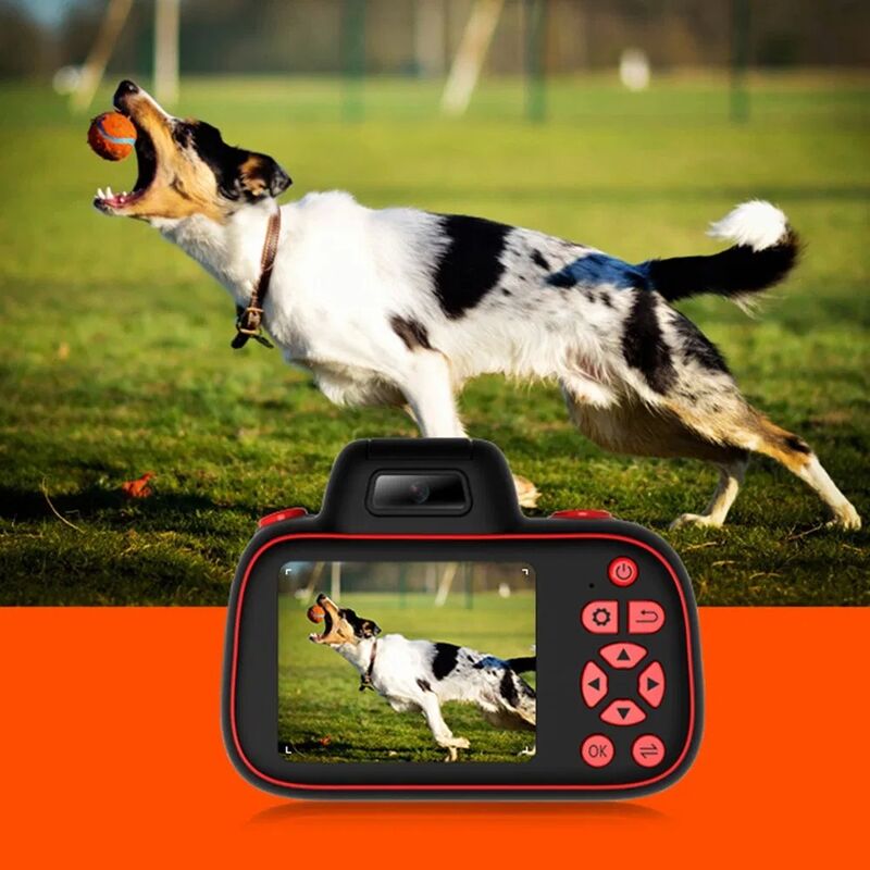 D6PRO 2.4 Inch Dual Lens Digital Camera with 4K Video Recording 4X Digital Zoom and 1200mAh Battery