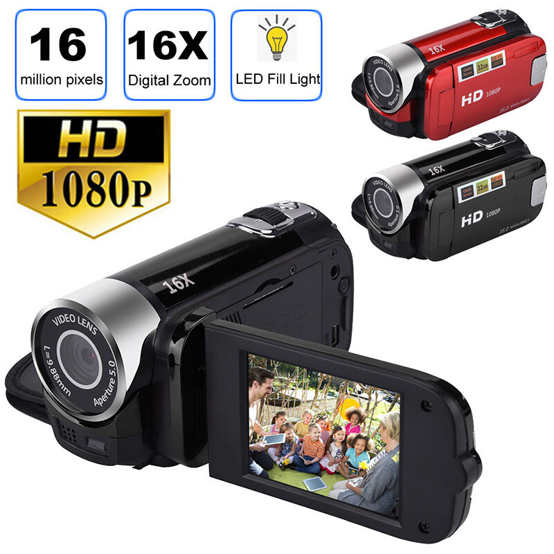 16MP HD 1080P Digital Camera with Clear Night Vision and 16X Zoom Camcorder for High-Quality Video Recording