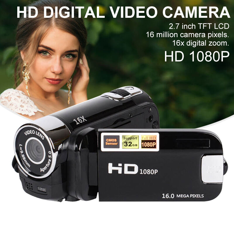 16MP HD 1080P Digital Camera with Clear Night Vision and 16X Zoom Camcorder for High-Quality Video Recording