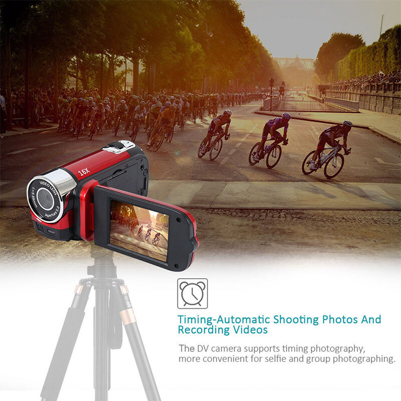 16MP HD 1080P Digital Camera with Clear Night Vision and 16X Zoom Camcorder for High-Quality Video Recording