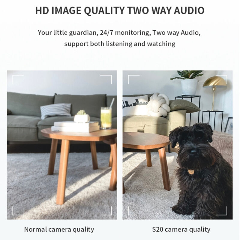S20 Smart Security Camera with Night Vision 2.4G WiFi and Two-Way Audio for Home Monitoring