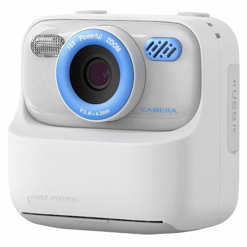 P79 Kids Digital Camera with 1080P HD Dual Lens 2.4-inch IPS Screen and 32G Memory Card Instant Print Fun Game