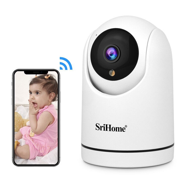 Srihome SH042 2MP 1080P PTZ IP Camera with Two Way Audio and AI Motion Tracking for Indoor Baby Monitoring