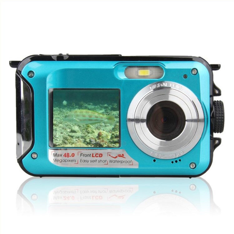 HD368 Waterproof Digital Camera with 2.7K Full HD 48MP High-Resolution and 16X Digital Zoom for Underwater Photography