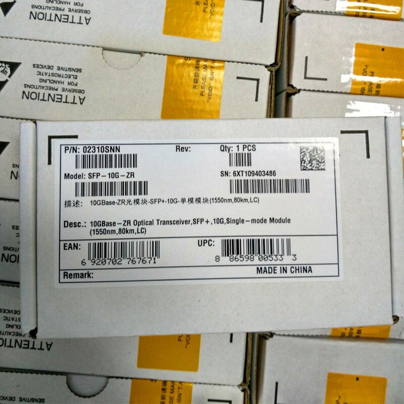 SFP-10G-ZR 10G SFP Module with 80km Transmission 1550nm Wavelength and 10 Gbit/s Rate for Single-Mode Fiber