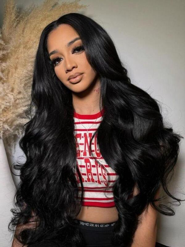 V Part Human Hair Wig with Body Wave Texture and Glueless Application for 150% Density