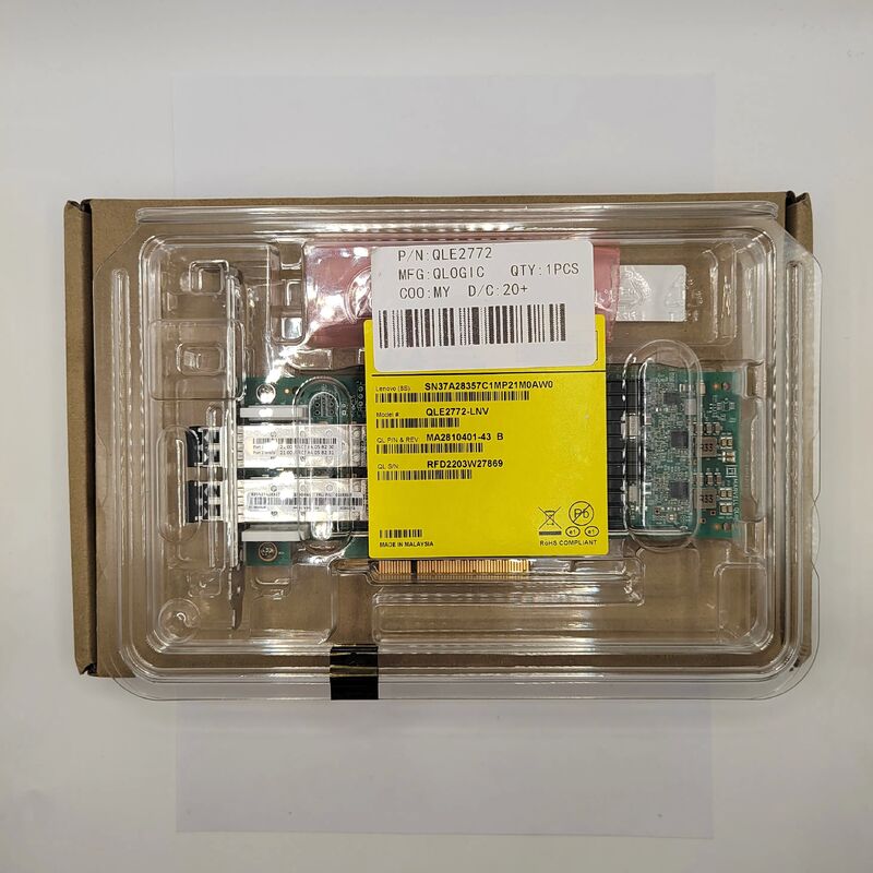 Original Marvell QLogic QLE2772 32Gb Fibre Channel HBA with Dual-Port Operation and PCIe 4.0 x8 Interface