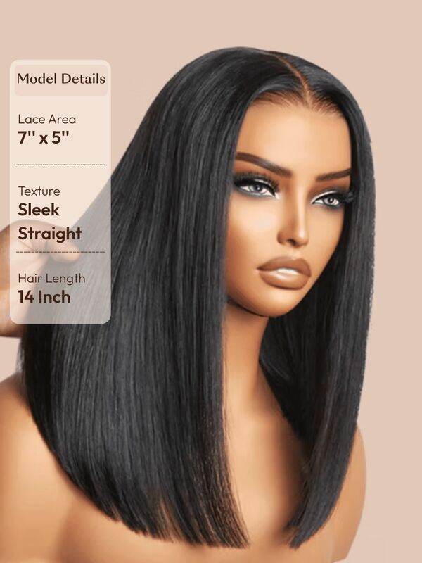 UNice 7x5 Bye-Bye Knots & 13x4 Pre-Everything Glueless Lace Front Human Hair Wig