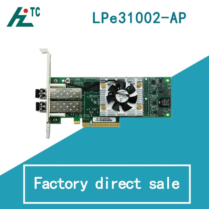 Broadcom Emulex LPe31002-AP Dual Port 16GB Fibre Channel HBA with PCI Express 3.0 x8 Interface for Server Applications
