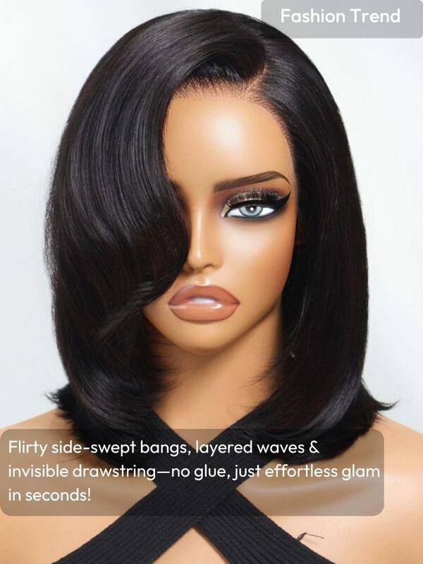 UNice 7x5 HD Lace Human Hair Wig with 150% Density and Invisible Drawstring for a Natural Look