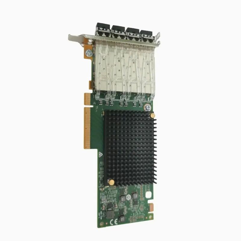 Emulex LPe32004 Quad-Port 32GB/s Gen6 Fibre Channel HBA with PCIe 3.0 x8 Interface and Short Wave Optical Connectivity