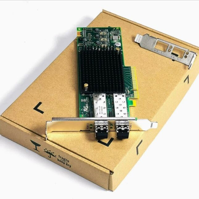 Broadcom Emulex LPe31002 Dual-Port 16GB/s Fibre Channel Host Bus Adapter with PCIe 3.0 x8 Interface and SFP+ LC Connector