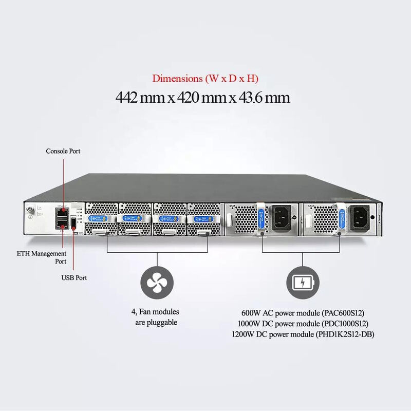 CE6881-48S6CQ-F 48-Port 10 Gigabit SFP+ Network Switch with 6 x 40/100GE QSFP28 and 2.16 Tbit/s Switching Capacity