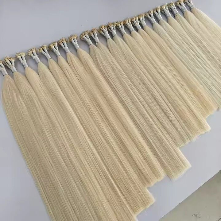 Wholesale Double Drawn Virgin Cuticle Remy Human Hair Extensions Dyeable Nano Ring Hair Extension