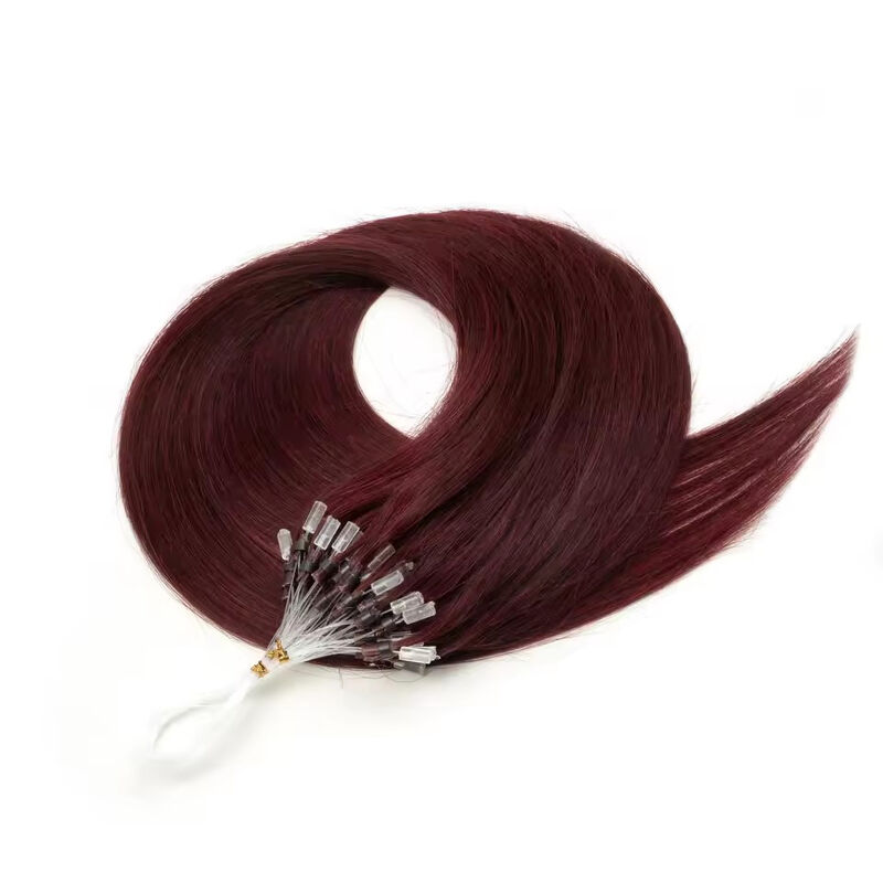 Micro Link Hair Extensions 100% Virgin Remy Human Hair 10-30 Inch Length Dyeable Easy Install Wig