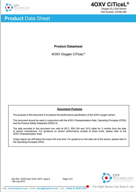 City 40xv Sensor Oxygen Sensor Oxygen AAY80-390 for HONEYWELL Stock 200