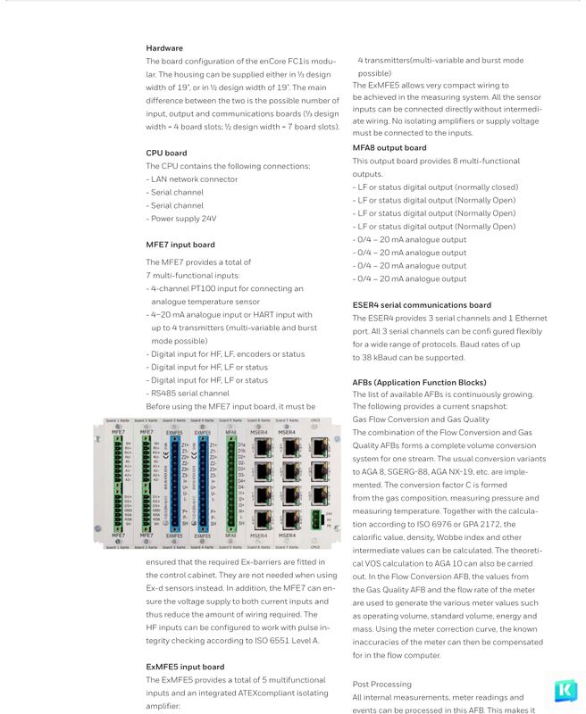 Elster encore FC1 modulal oil and gas flow computer based on future-proof hardware and softwate concepts STOCK