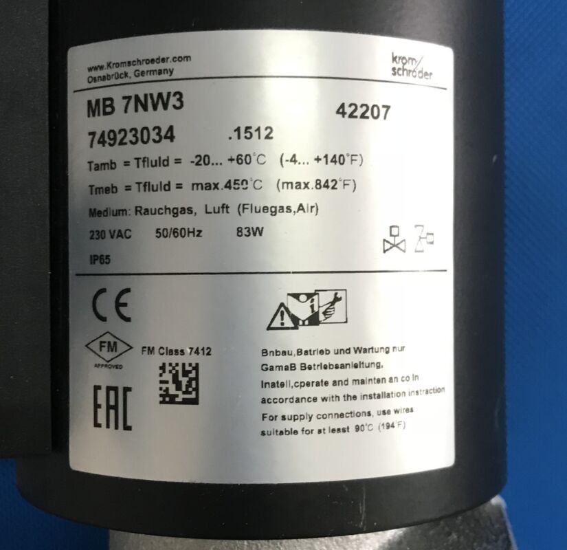 ShangHai RanXian MB 7NW3 Steel Motor Transformer Order No. 74923034 Used for KromSchroder