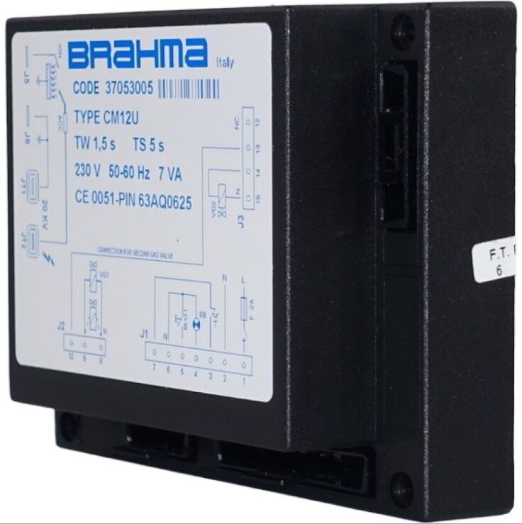 BRAHMA Italy Combustion Controller CM12U  DTEN31 Plastic 1 Year Warranty Original Brand New