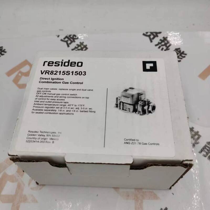 Honeywell VR8215S1503 Ηνωμένες Πολιτείες Αέριο ανάφλεξης Σολενοειδής βαλβίδα θερμοβιομηχανία Αεριομηχανία Αεριομηχανία