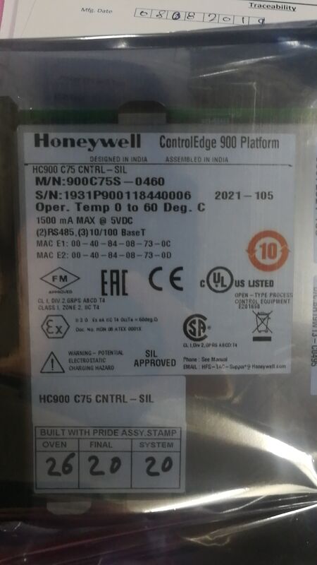 900C75S-0560  DCS SIS PLC Σύστημα Εφεδρικής Κεντρικής Μονάδας Κάρτα Αναλογικής Εισόδου HC900   για Honeywell Spot 20