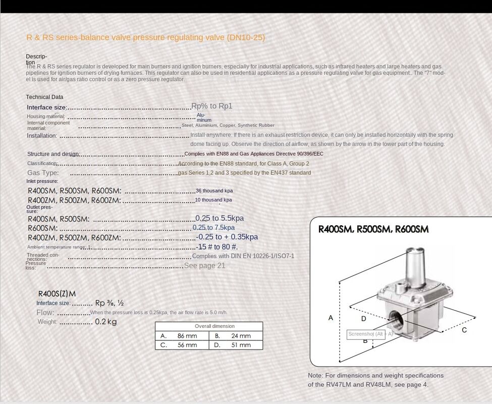 U.S. Maxitrol Πρώτης Τάξης 51403645-400 Βαλβίδα μηδενικής πίεσης Βαλβίδα μείωσης μέγιστης πίεσης Οργανισμός φρούτων σε απόθεμα