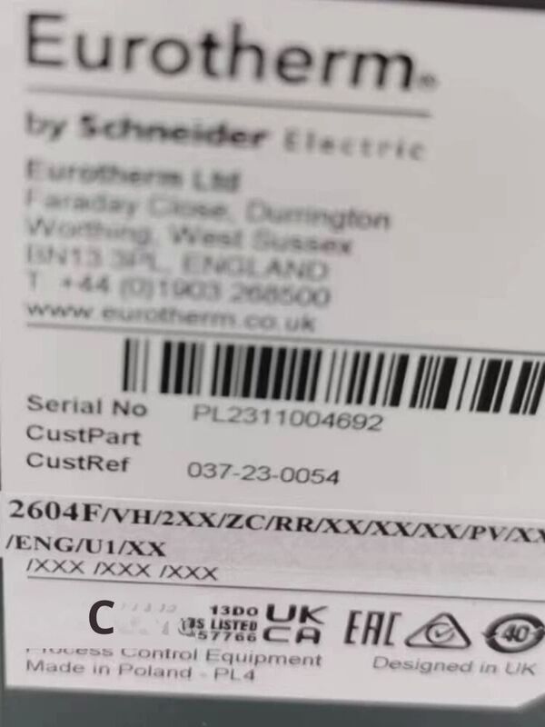 Βρετανική Eurotherm Carbon Control Thermostat 2604/VH/121/XX/D4/XX/XX/XX/XX/XX/Y2/XX/ENG/XXX Πρωτότυπο με Εγγύηση ενός έτους