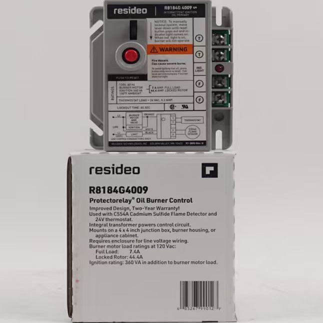 Honeywell Resideo コマーシャル・ホーム用ボイラーコントローラー 120V AC ProtectoRelay R8184G4009 Spot WL8B2WB/B
