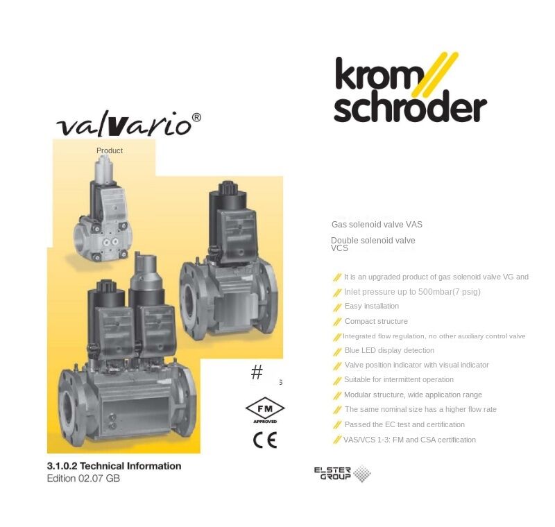 Kromschroder alemán VAS665F05NW3B/PP/PP VAS8100F05NW3B/PP/PP VAS665F05LW3B/PP/PP Stock nuevo original