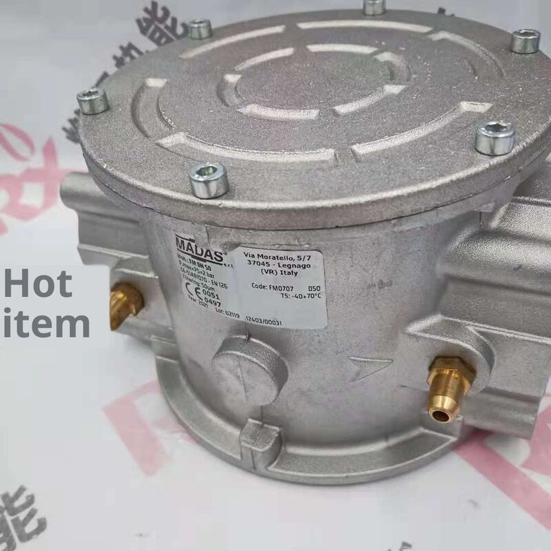 Filtro Gas MADAS Serie FM FM07 Interfaccia Filettata DN50 Struttura Metallica Sistemi di Combustione Industriale Garanzia 6 Mesi
