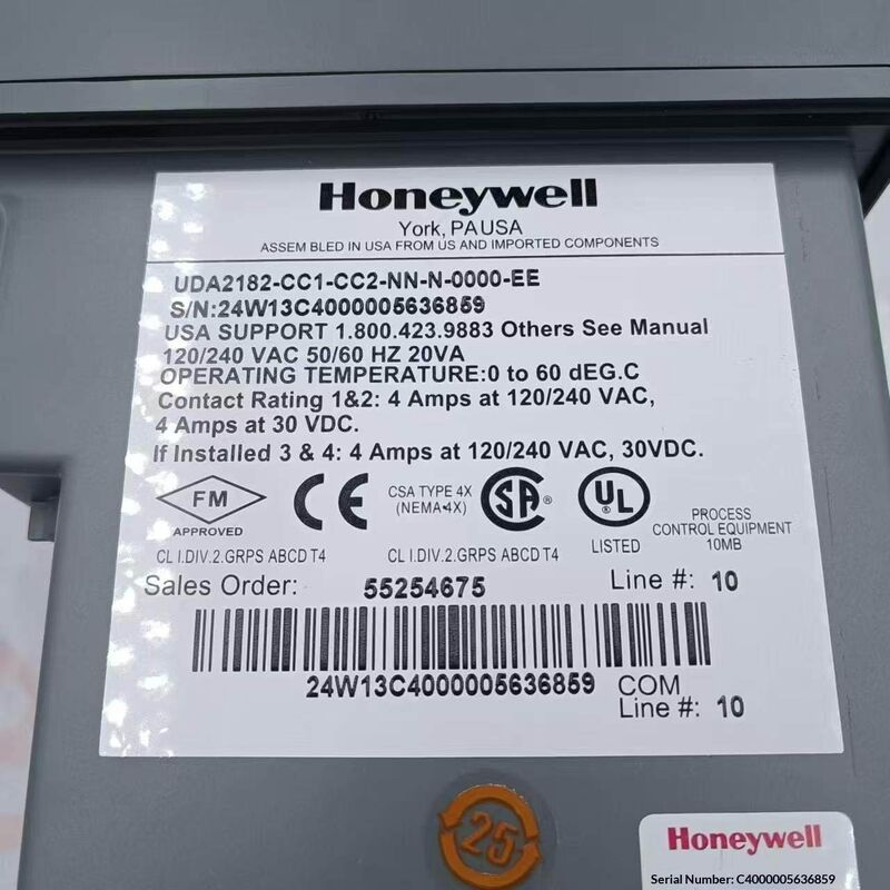 Honeywell Secundaire Meter voor Zuur-Base Concentratiemeting PH Model UDA2182-PH1-NN2-N-0000-EE Originele Voorraad