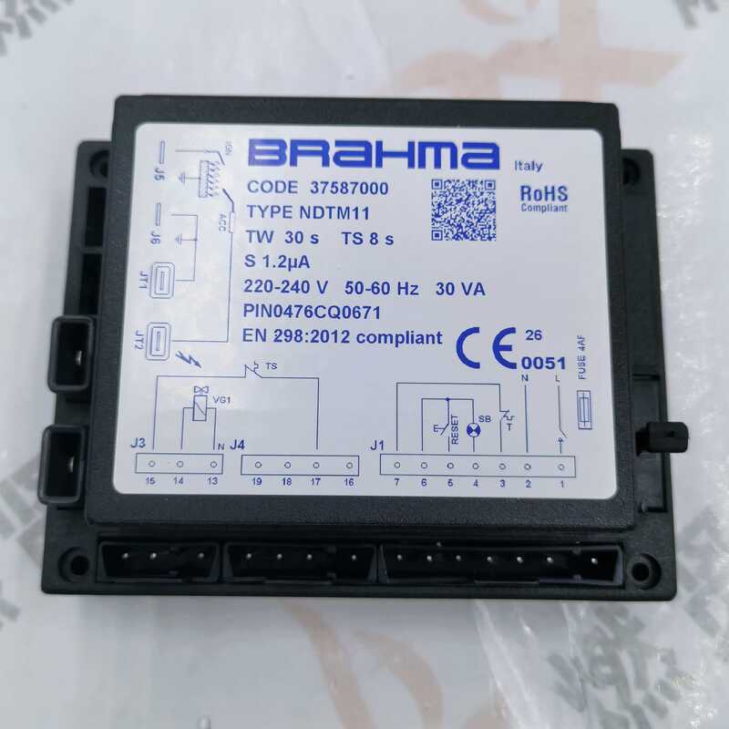 Italy  BRAHMA  NDTM11 Code 37587000 Combustion Controller Original Brand New 1 Year Warranty 220V-240V